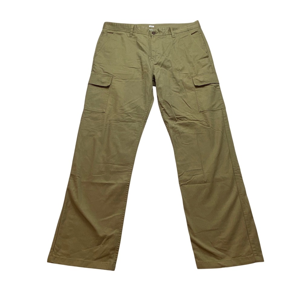 Katin Mens‎ Cargo Pants Size 36x34 Olive Green Herringbone Straight Leg Outdoor